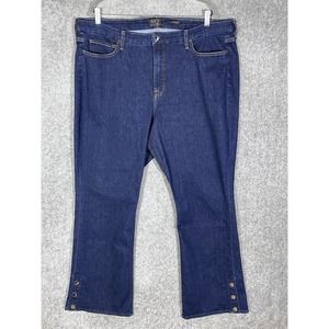 7 For All Mankind Jen7 Slim Bootcut Jeans‎ Womens Size 22 Stretch Dark Wash Blue